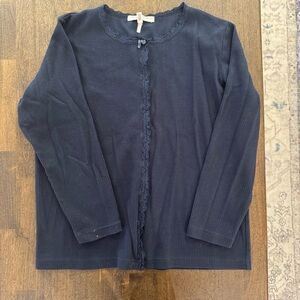 Victoria’s‎ Secret Country Vintage Lace Trim Top – Navy (L)